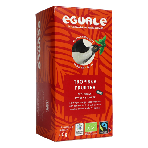 Eguale Tropiska Frukter, svart te, 25 påsar