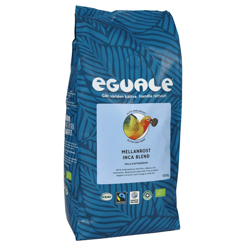 Eguale Inca Blend mellanrost hela bönor, 1000g