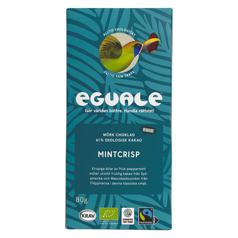 Eguale Mintcrisp choklad 61%, 80g