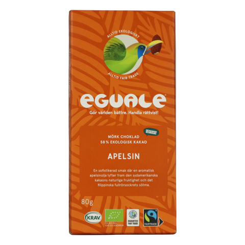 Eguale Apelsin, 80g mörk choklad