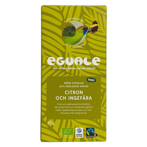 Eguale Citron- och ingefära choklad, 80g