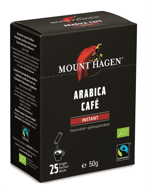 Mount Hagen DECAFF Instant coffee sticks 25x2g x 8