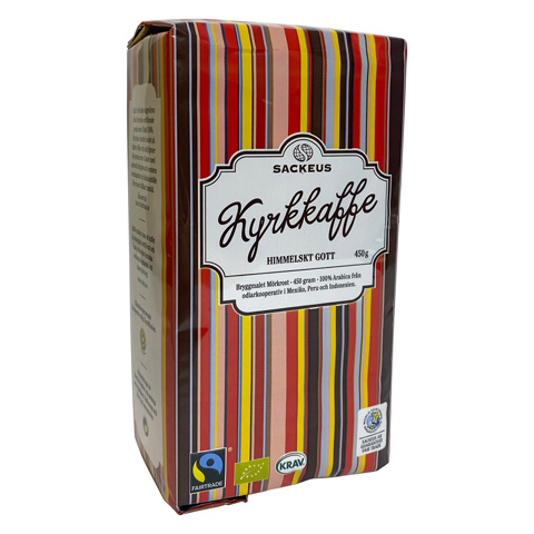 Sackeus Kyrkkaffe bryggmalet mörkrost 450g