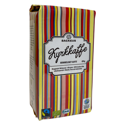 Sackeus Kyrkkaffe bryggmalet mellanrost, 450g