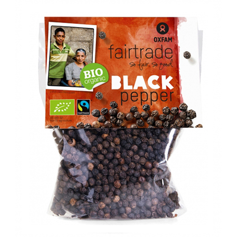 Hela svartpepparkorn Oxfam, 85g